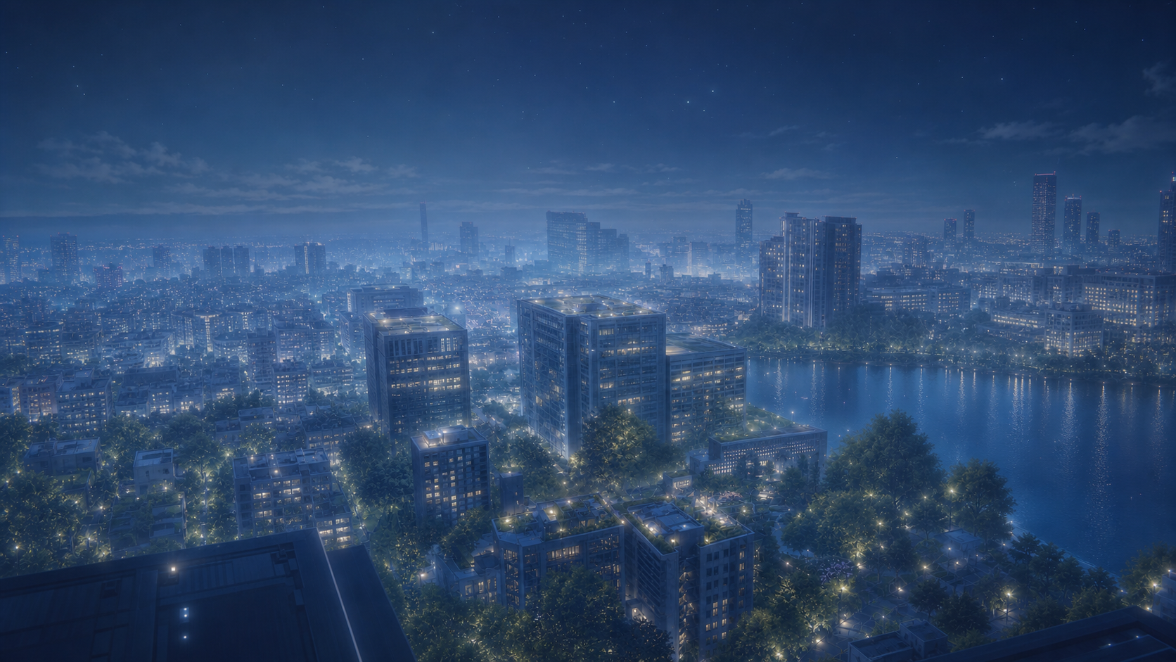 夜晚城市背景